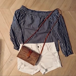 J. Crew off shoulder blouse / top.